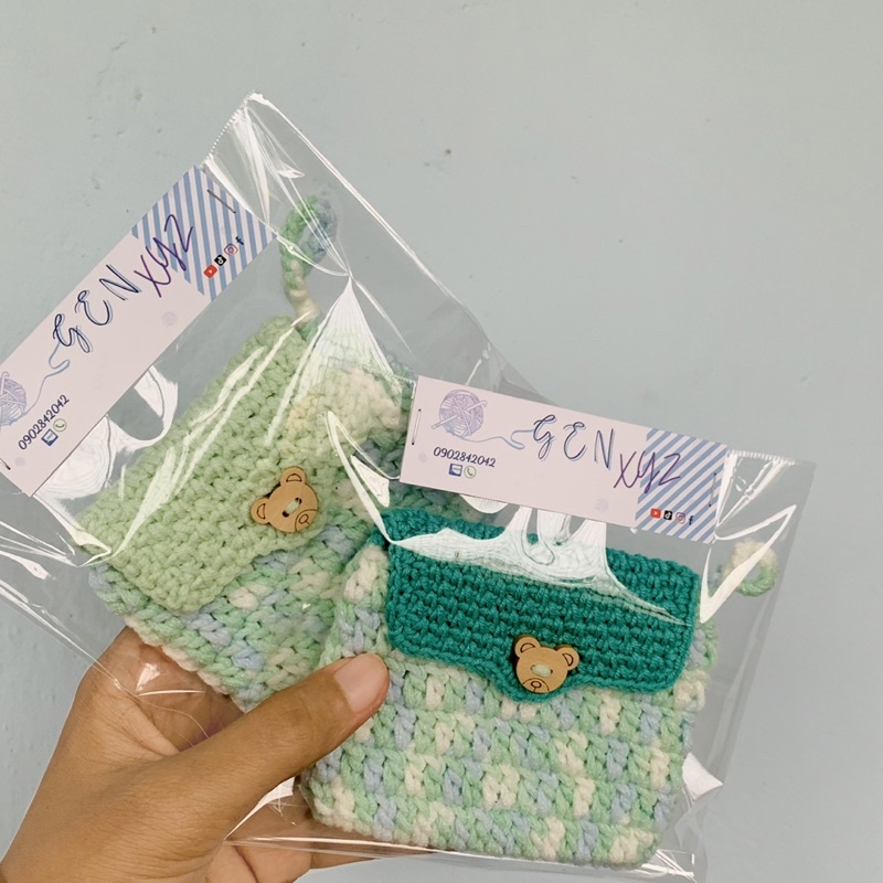 Ví bóp mini bằng len để thẻ ATM Gen xyz