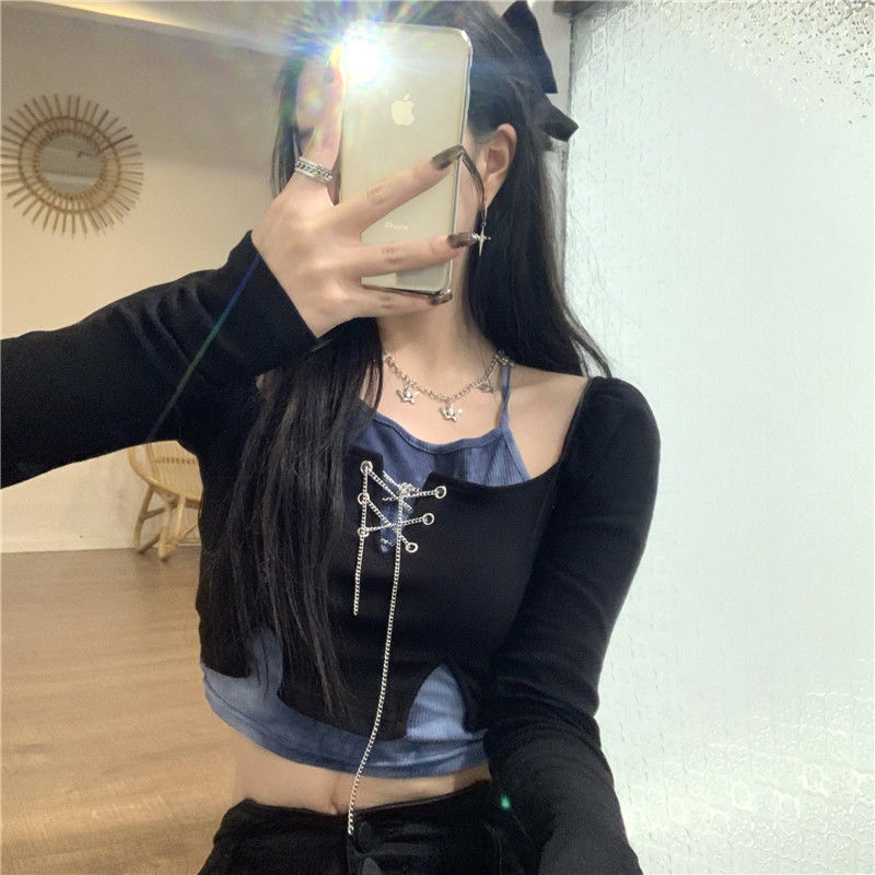 Women's Autumn Fashion Long Sleeve Croptop