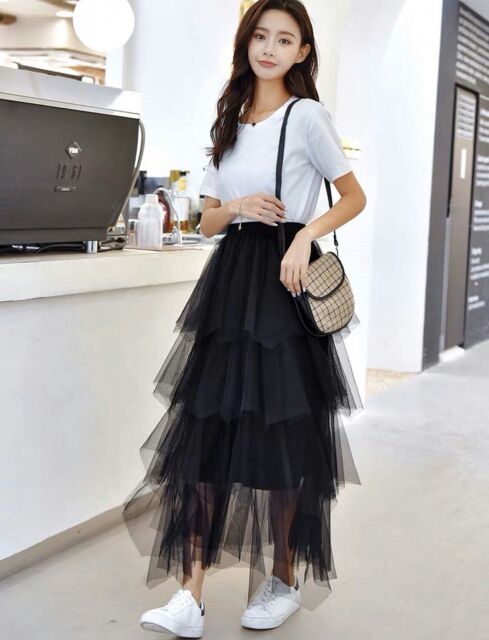 Váy lưới tầng dài- váy dự tiệc xinh lung linh | BigBuy360 - bigbuy360.vn