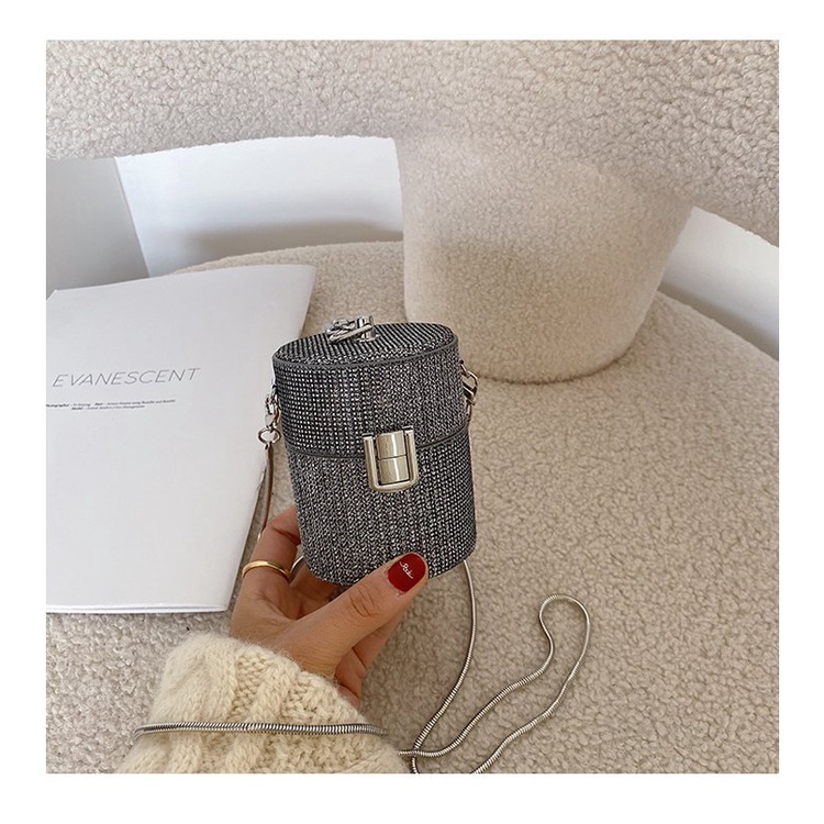 Túi Đeo Chéo Mini Phối Dây Xích Thời Trang Hàn Quốc Cao Cấp Trẻ Trung