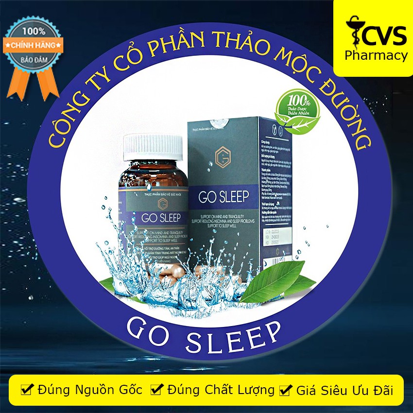 Go Sleep - Giải Pháp Dưỡng Tâm An Thần, Hỗ Trợ Giấc Ngủ Sâu Từ Thảo Dược - GoSleep cvspharmacy