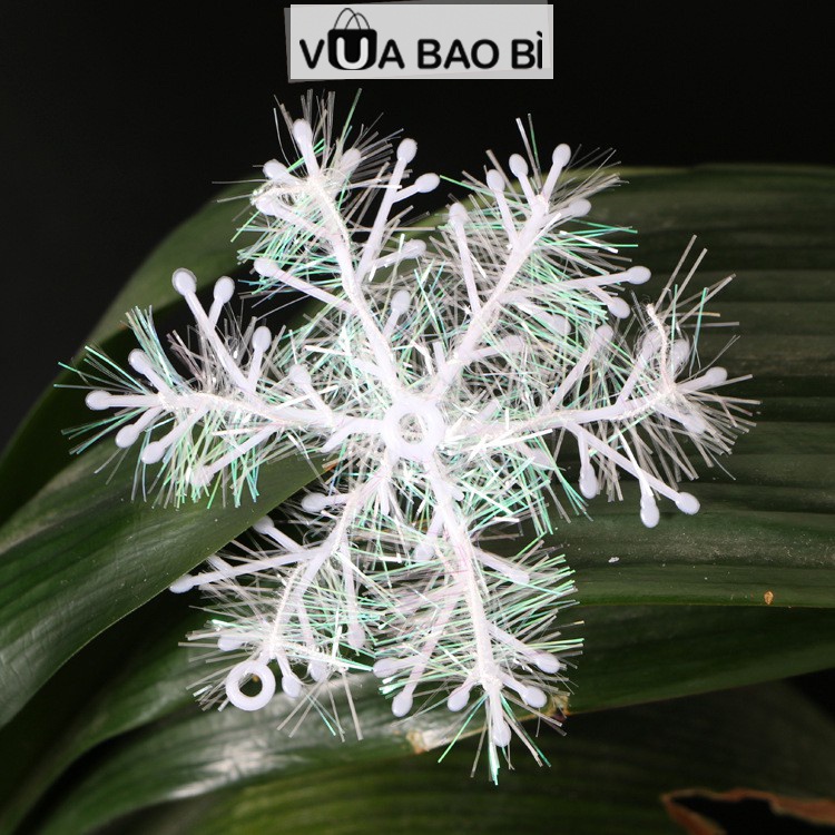 Bông tuyết trắng trang trí cây thông Noel đường kính 6/18/ 28cm - Vua Bao Bì, hoa tuyết trang trí giáng sinh