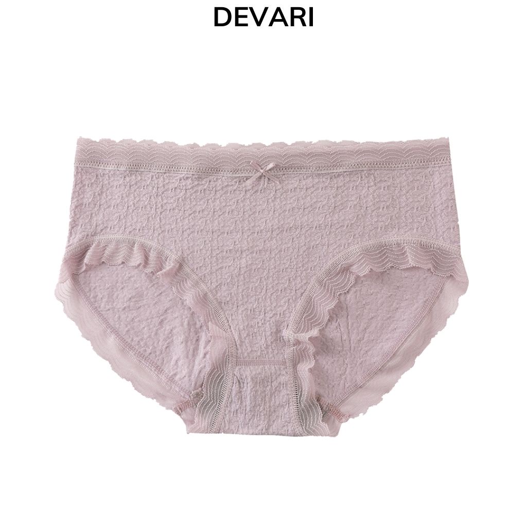 Quần lót nữ cotton kháng khuẩn viền ren gợi cảm sexy DEVARI Q12