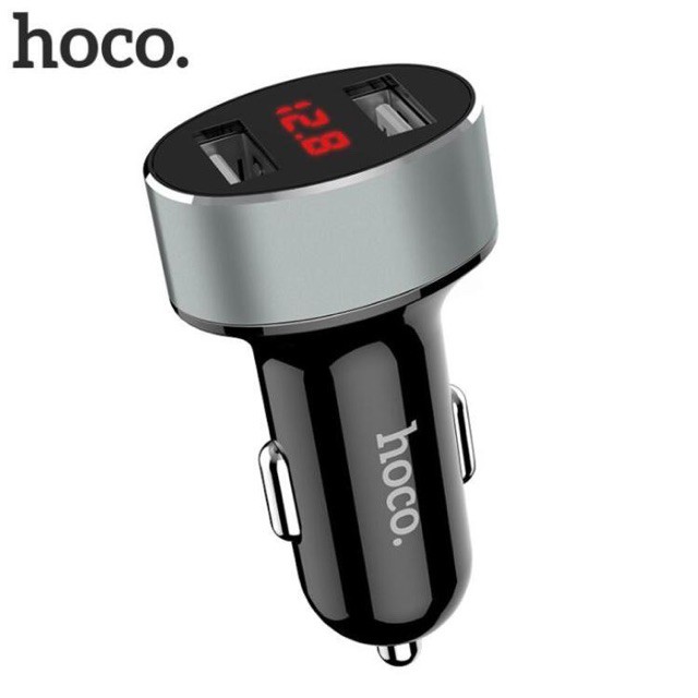 [hoco]TẨU SẠC Ô TÔ 2 CỔNG USB HOCO Z26 SẠC NHANH 2.1A-LED HIỂN THỊ DUNG LƯỢNG ĐIỆN