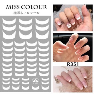 sticker dán móng hình cherry, lá họa tiết, dán đầu móng