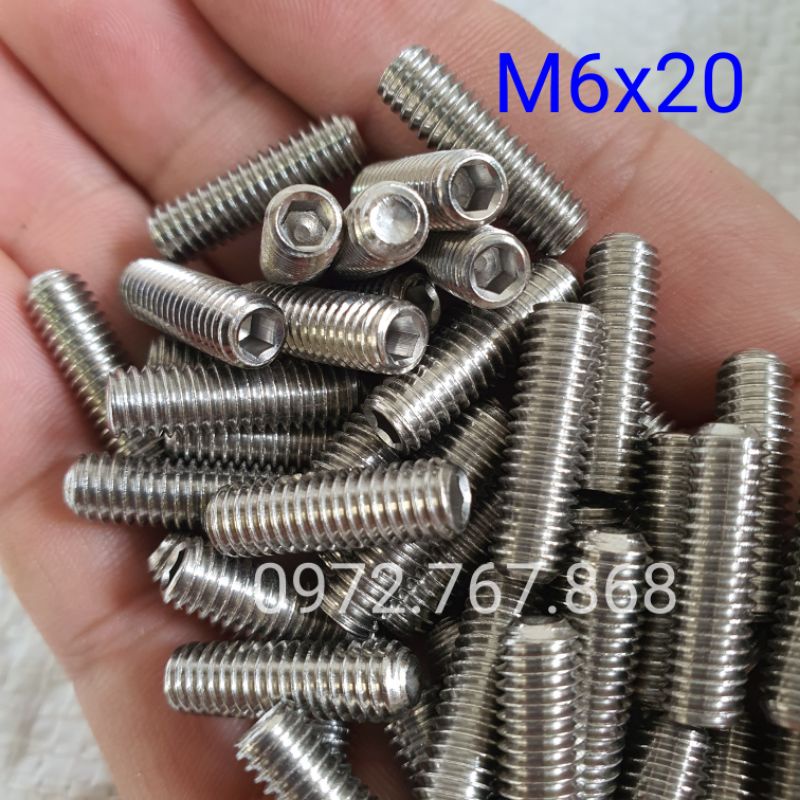 Vít trí inox M6x20