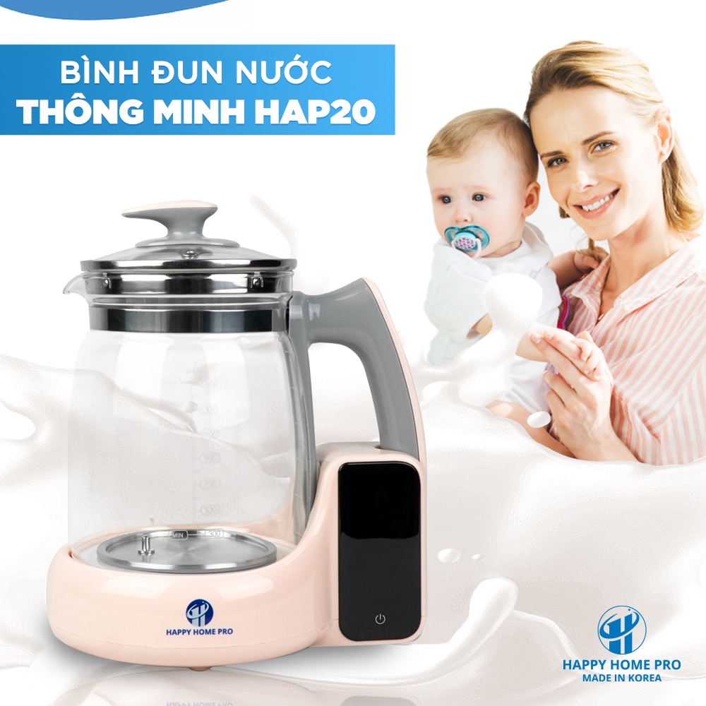 Bình đun nước pha sữa - ấm đun nước giữ nhiệt điều chỉnh nhiêt độ siêu tốc Cảm Ứng Thông Minh Khử Clo - HAP20 1.5L