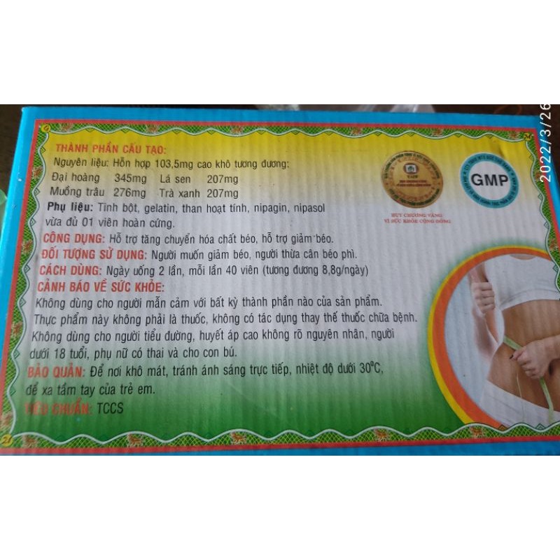 Compo 5 gói Slim hỗ trợ giảm béo Đức Thọ Sanh-gói 16g