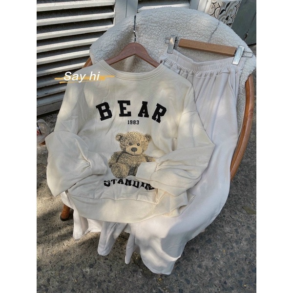 Set gấu Bear mới kèm quần ống rộng dài siêu đẹp nhoa