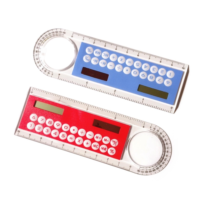 Thước Kẻ 3 Trong 1 Có Màn Hình LCD 10cm Sử Dụng Năng Lượng Mặt Trời Cho Bé
