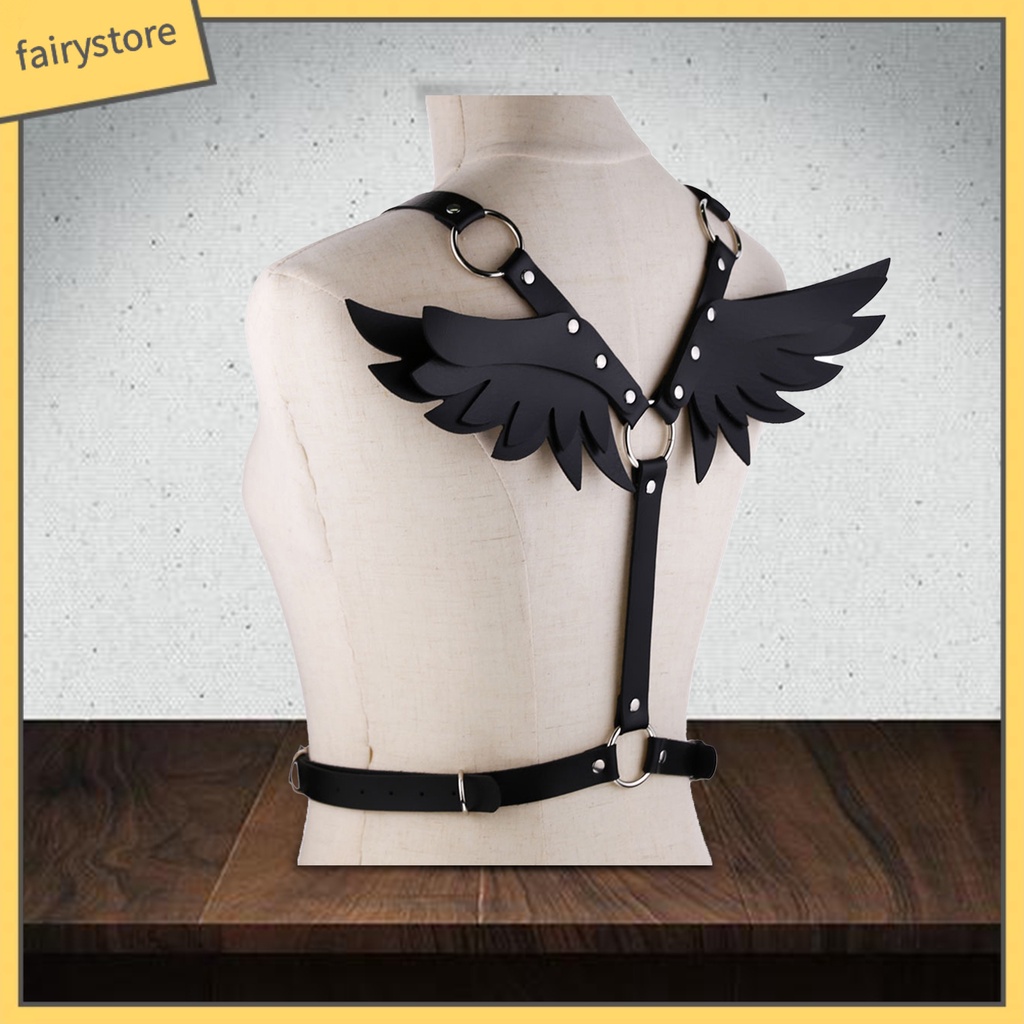 [Fairy] Dây Đeo Vai Giả Da Gắn Cánh Thiên Thần Có Thể Điều Chỉnh