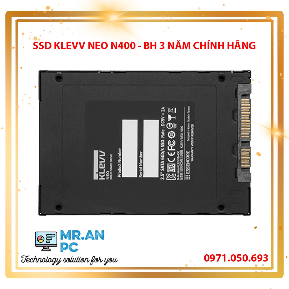 Ổ cứng SSD KLEVV Neo N400 120GB 2.5-Inch SATA III 3D-NAND (SK Hynix) | BigBuy360 - bigbuy360.vn
