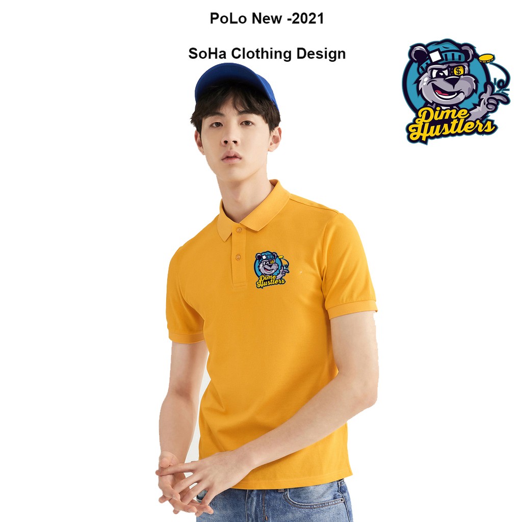 Áo polo nam , cổ dệt bo len , hình in sắc nét ,áo thun nam có cổ tay ngắn thanh lịch POLO-24 - Soha Clothing