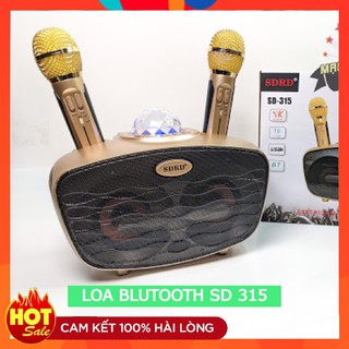 Loa karaoke bluetooth sd315 plus ❤️ free ship ❤️ bản mới nhất, thêm nhiều tính năng tặng kèm 2 micro karaoke không dây