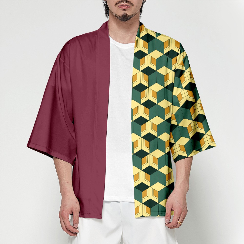 Áo Kimono Tay 3/4 Hóa Trang Nhân Vật Kamado Tanjiro Nezuko Tomioka | BigBuy360 - bigbuy360.vn