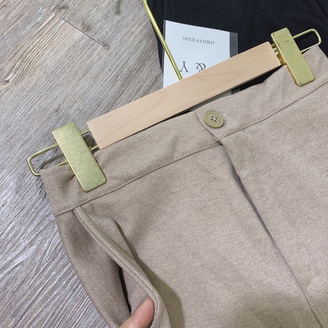 QUẦN BAGGY CHẤT LIỆU UMI DẠ,CẠP KHÓA