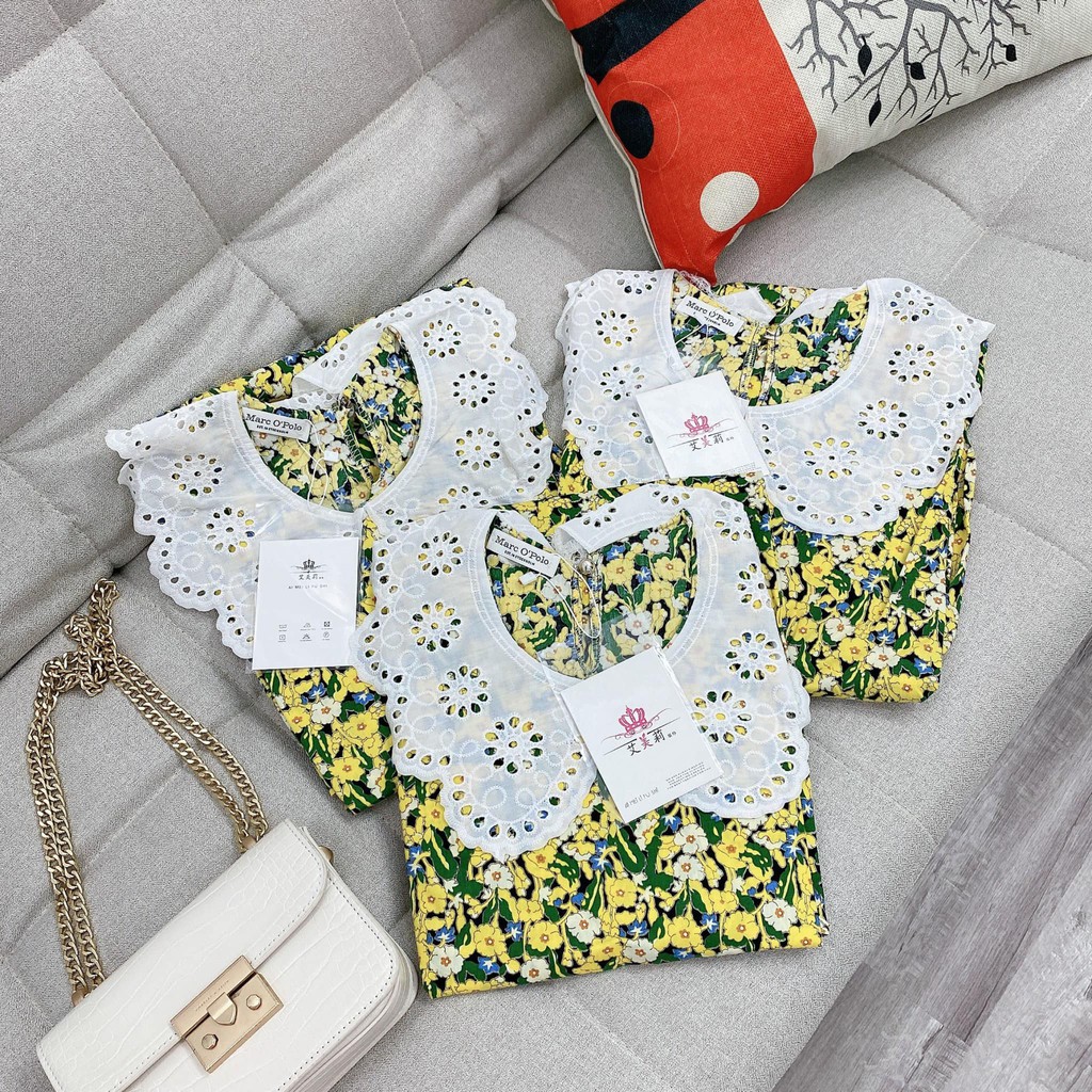 Đầm hoa babydoll 🍀váy nữ hoa nhí phối cổ ren bao chất cực xinh ,phong cách vintage-ulzzang thờitrang1989 | BigBuy360 - bigbuy360.vn