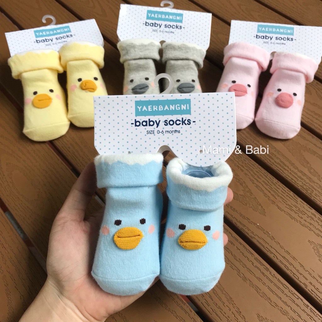 Tất vịt sơ sinh cho bé vớ sơ sinh cho bé trai bé gái 0- 6 tháng tuổi