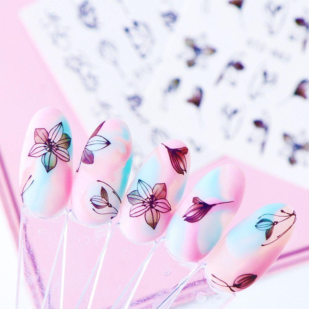 Miếng Dán Trang Trí Móng Tay Hình Hoa Sen Xinh Xắn