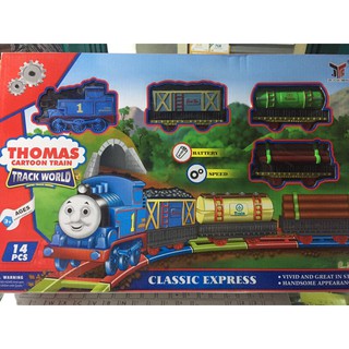 Đồ chơi xe lửa Thomas dùng pin cho bé (loai 4 toa to)