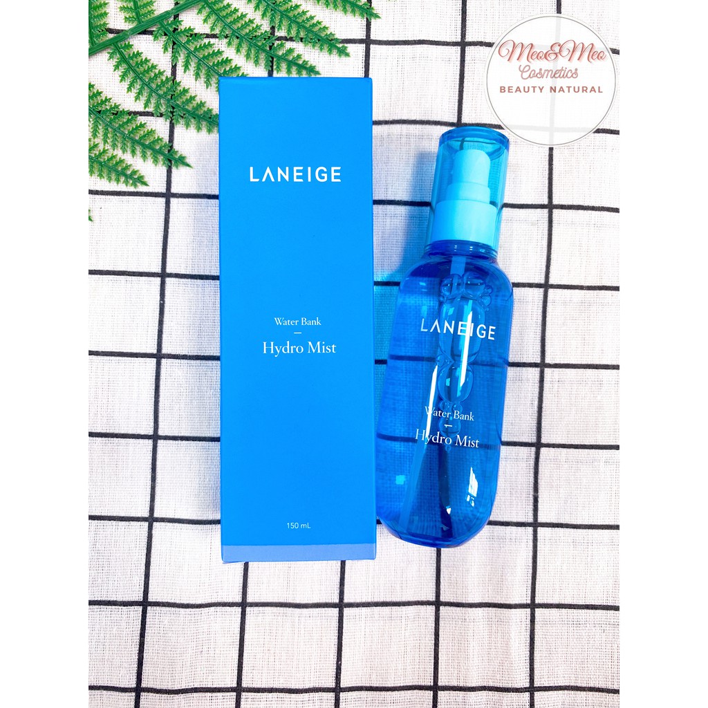 Xịt khoáng dưỡng ẩm Laneige Water Bank Hydro Mist [ Meo&Meo Cosmetics ]