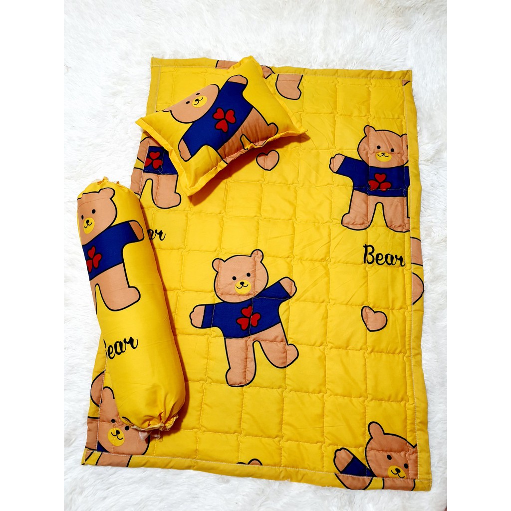 (mẫu mới) Bộ 5 món chăn + gối nằm + gối ôm mẫu Đàn Cá Cảnh trần bông Poly cotton cho bé trai/ bé gái