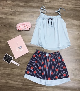 Bộ ngủ lụa 2 dây