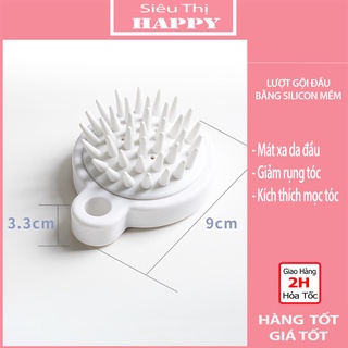 Lược gội đầu bằng silicon mát xa da đầu giảm rụng kích thích mọc tóc HSU