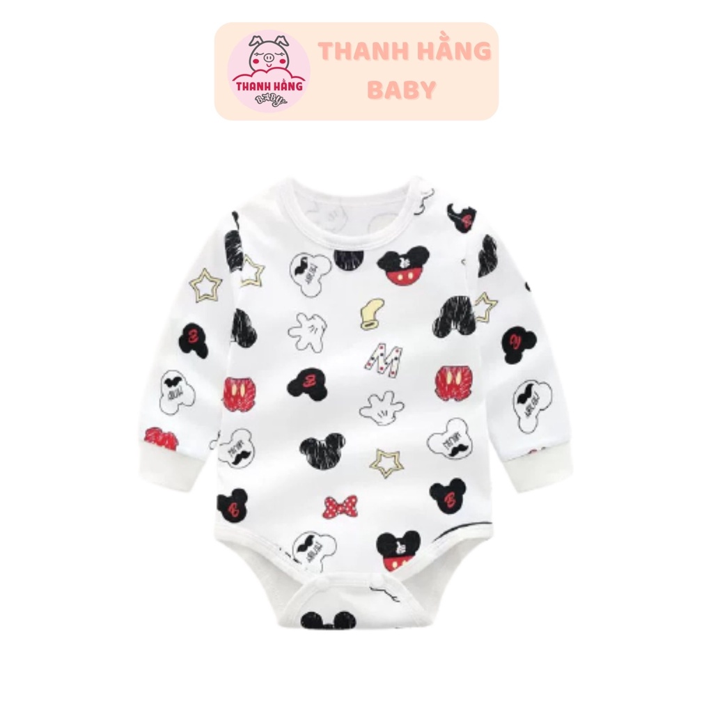 Bodysuit Dài Tay Lót Lông Cho Bé, Body Dài Tay Cho Bé Thanh Hằng Baby 5 -13 Kg