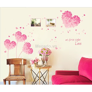 Decal trái tim hồng A902