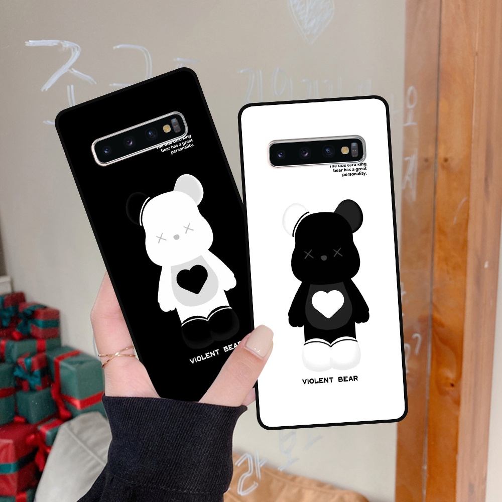 Ốp lưng Samsung S10 / S10 5G / S10 Plus / S10+ in hình họa tiết Mountain, Be@rbrick dễ thương (T13 - T18)