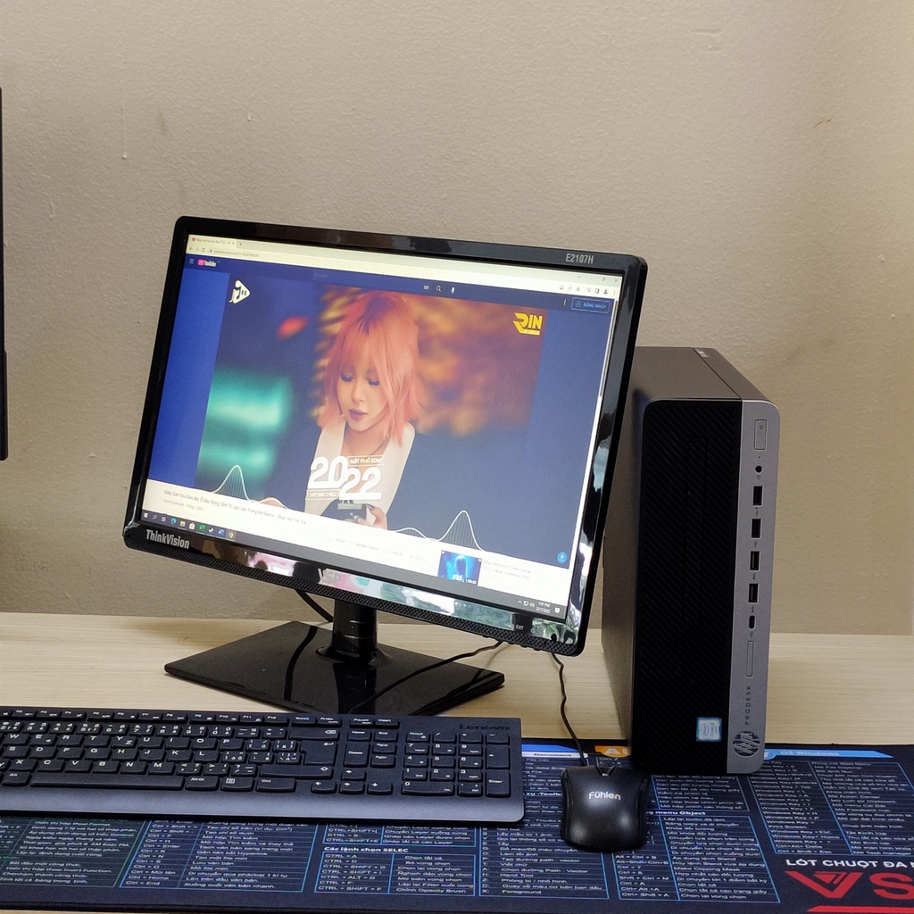 Full bộ PC văn phòng - Máy tính đồng bộ HP ProDesk 600 G3 SFF like new - màn 21" VSP FHD mới - phím chuột new box