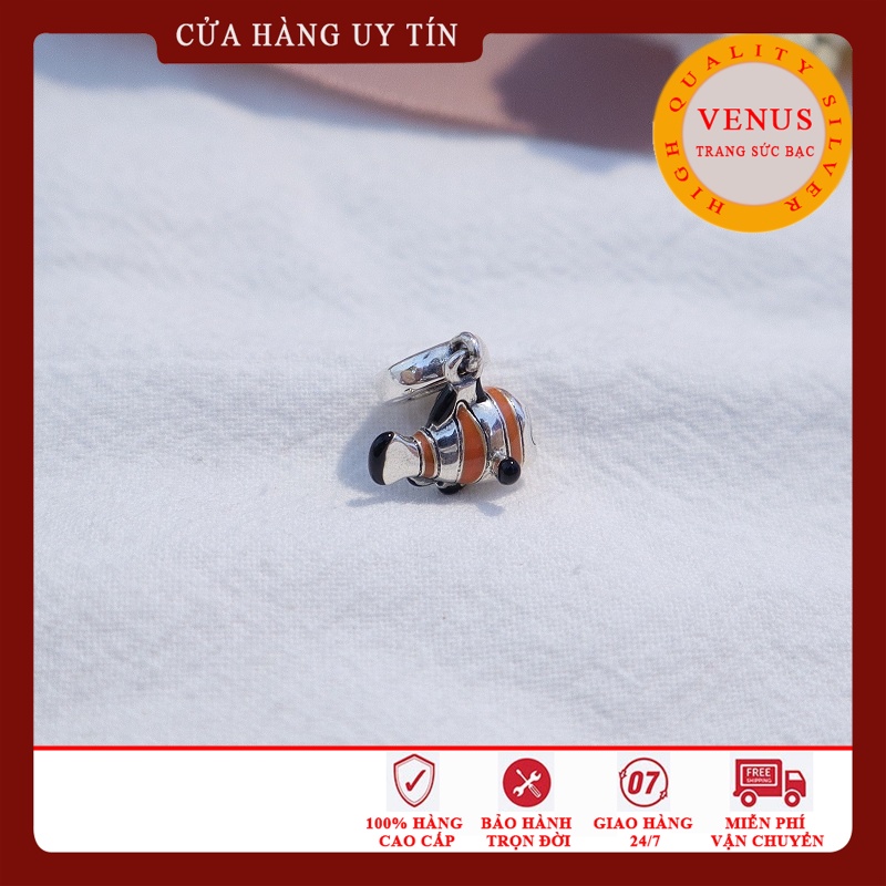 Charm Cá Vàng- Bạc 925- Trang Sức Bạc Venus