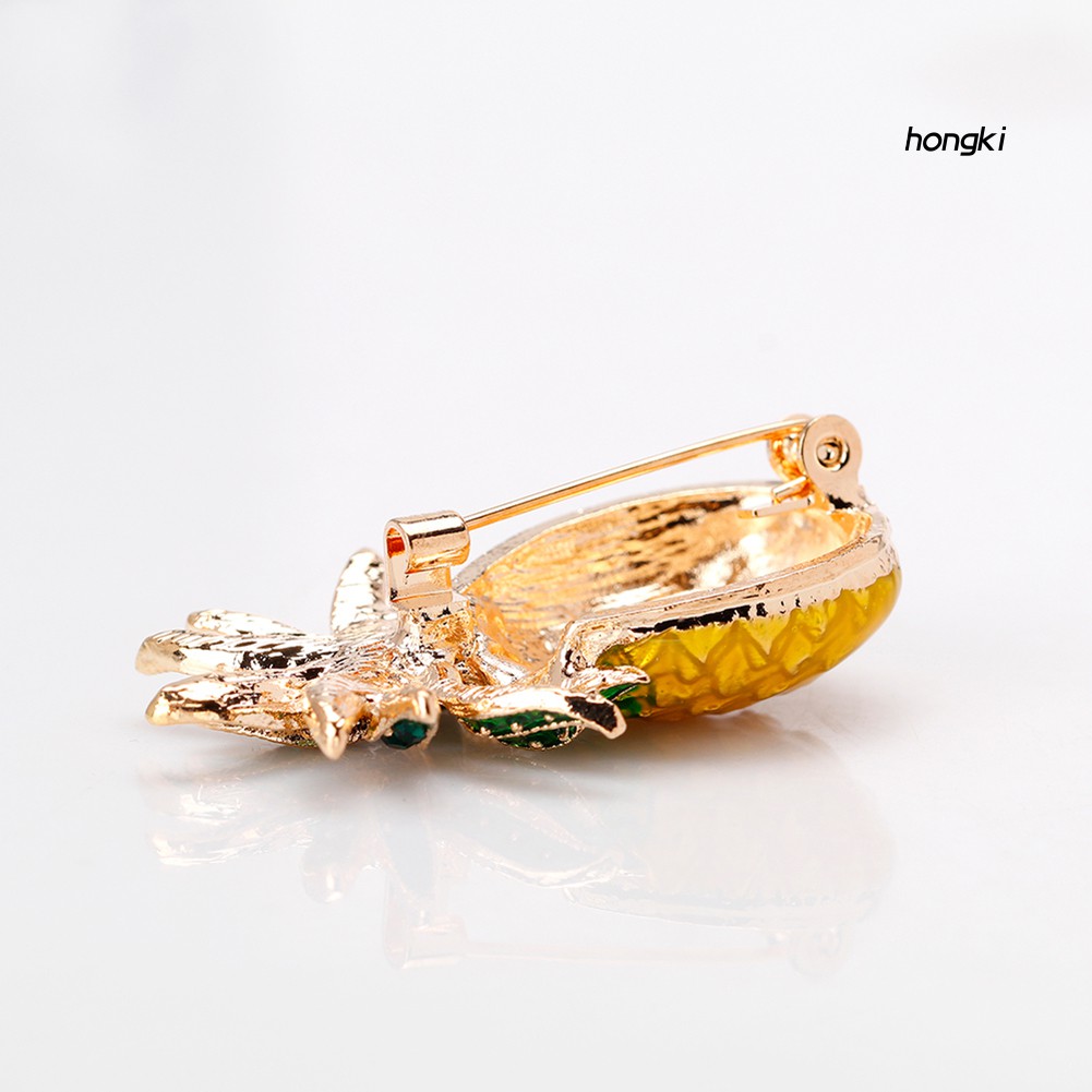 Ghim Cài Áo Hình Quả Dứa Đính Đá Nhân Tạo Thời Trang Cho Nữ