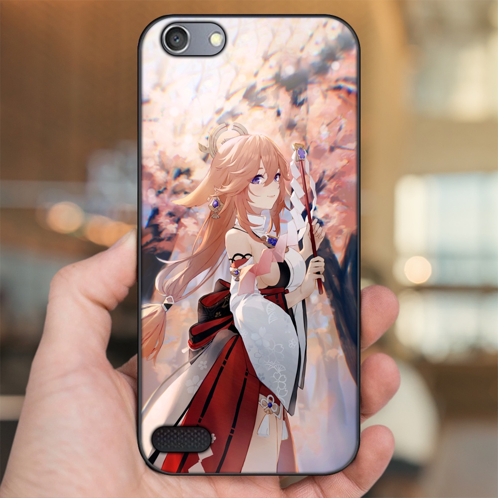 Ốp lưng Oppo A33 Neo 7 viền đen in hình Yae Miko Genshin Impact