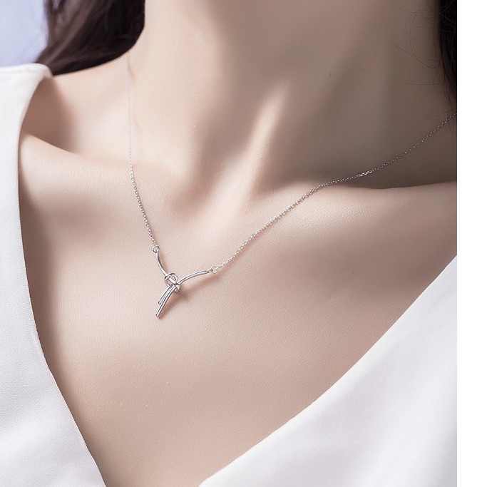 [Ảnh thật] Dây Chuyền Nữ Bạc 925 Cao Cấp ERASHOP 073553 - Hình Chữ Y Nhẹ Nhàng, Thanh Lịch, Đơn Giản Siêu Rẻ Đẹp