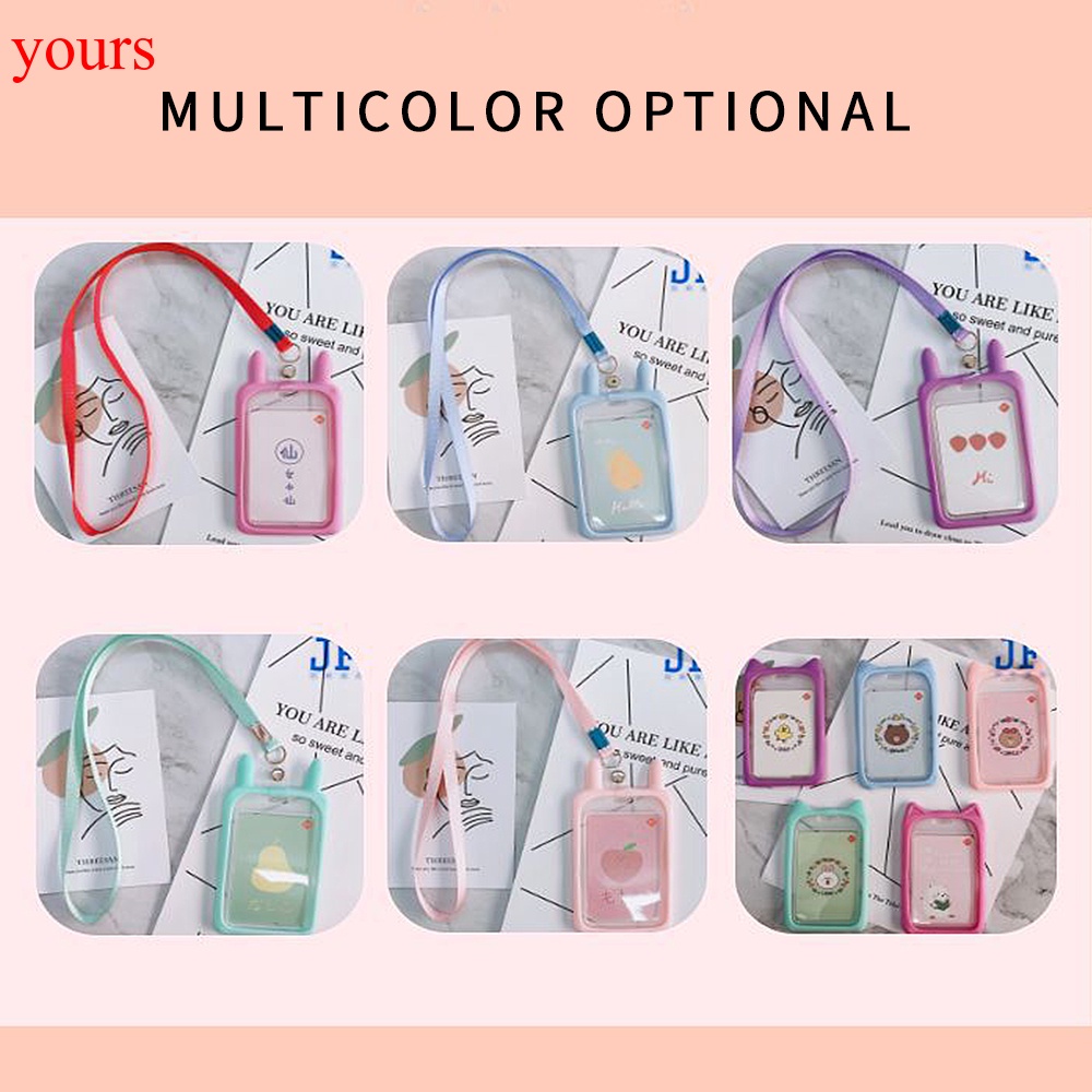 Bao đựng thẻ ID kèm dây đeo kiểu dáng hoạt hình dễ thương cho bé