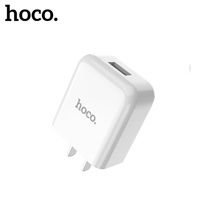 Củ sạc Hoco C49 sạc nhanh 5V/2A chân dẹt 1 cổng Usb chất liệu PC chống cháy cao cấp
