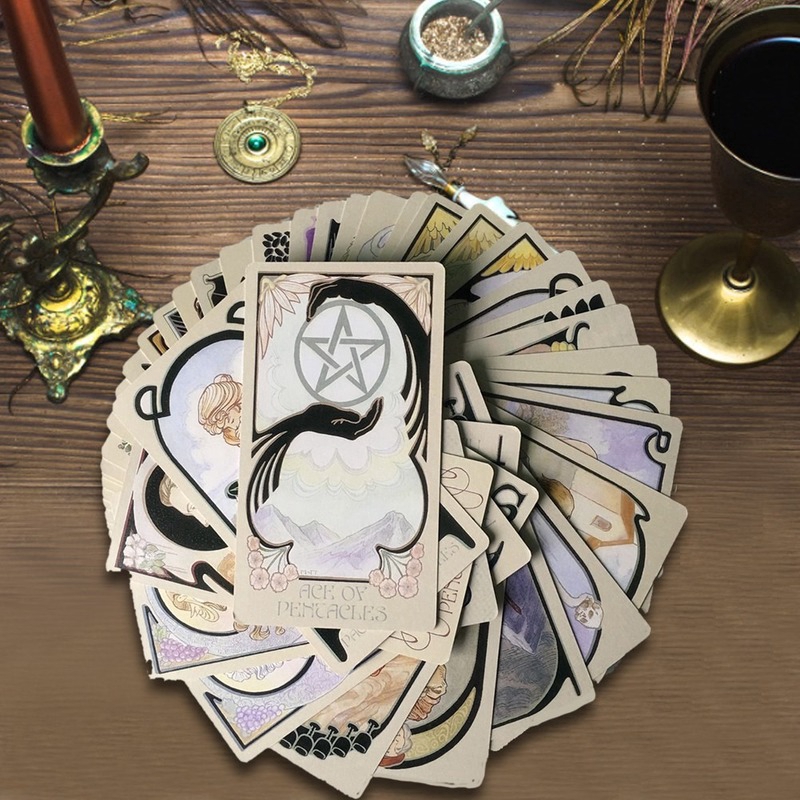 ❤Ready Stock！Fast!!❤Bộ bài Tarot 80 Ethereal Visions Illuminated Tarot English Tarot Cards