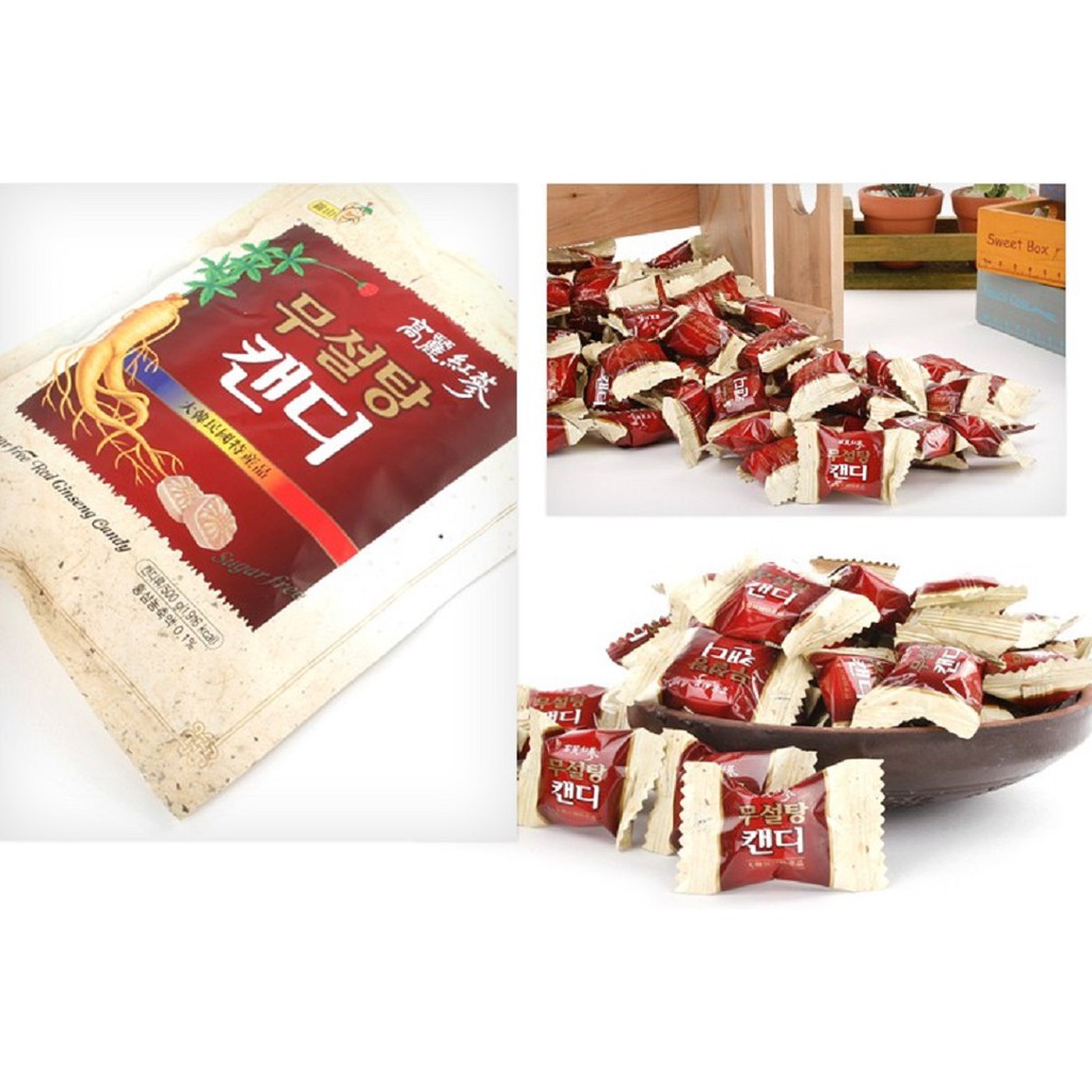 Kẹo Hồng Sâm Không Đường Hàn Quốc 500g