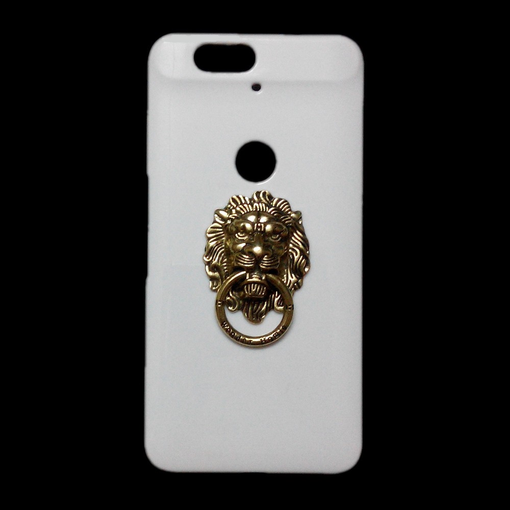 Case for Huawei Nexus 6P Bronze Lion Head Ring Stand Holder Back Hard Cover