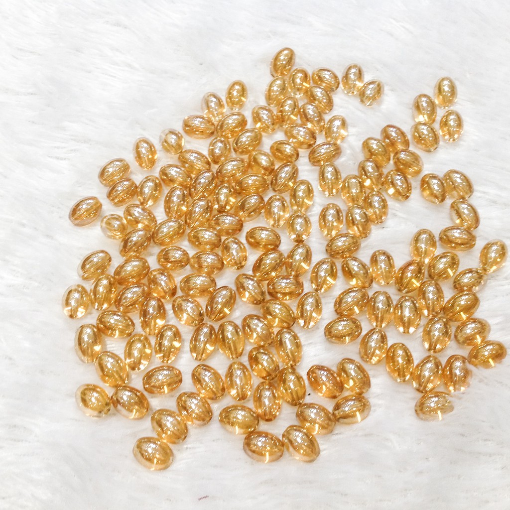 Hạt đá phong thủy dài dùng làm trang sức vòng tay xỏ vòng nhiều màu dễ thương