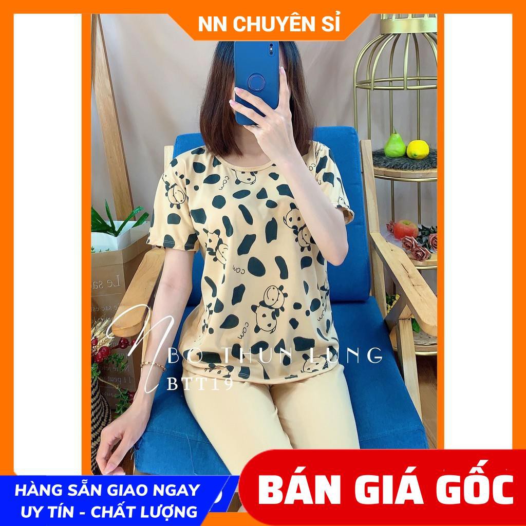 Đồ bộ nữ bò sữa quần lửng phom dưới 47kg