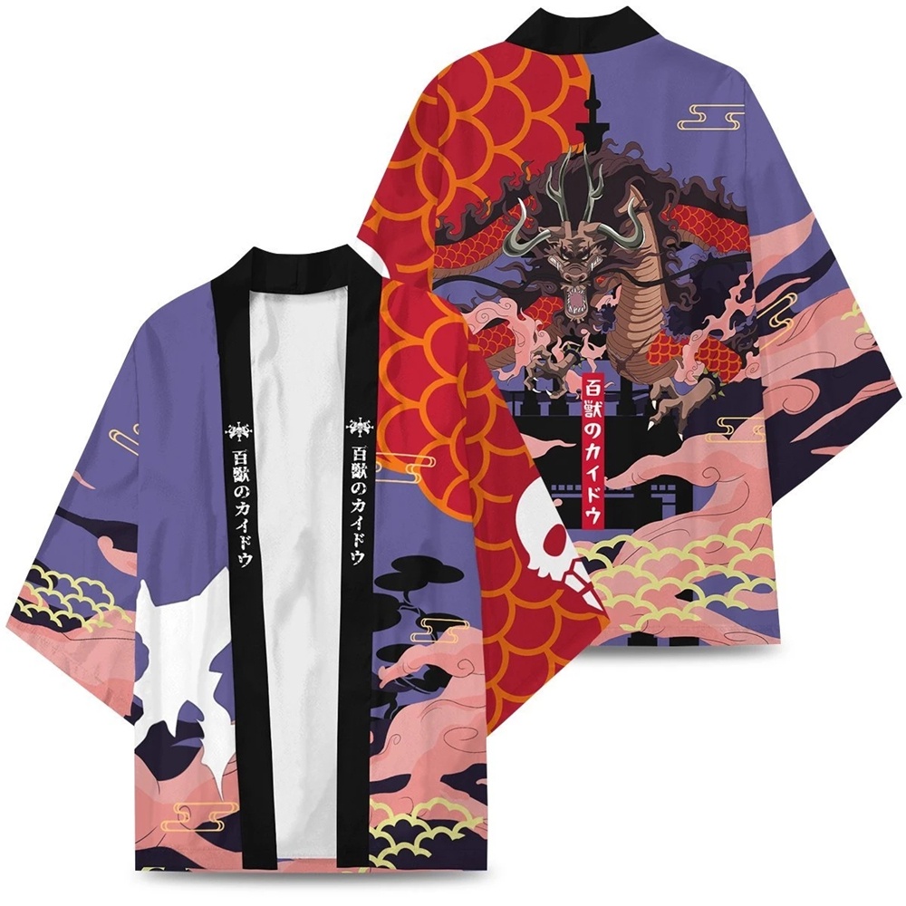 Áo Khoác Kimono In Hình One Piece Nhật Bản Thời Trang Harajuku 2021 Dành Cho Nam Nữ