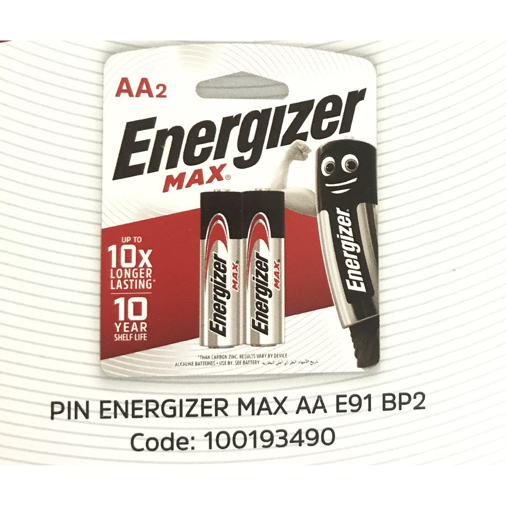 PIN ENERGIZER MAX AA E91 BP2