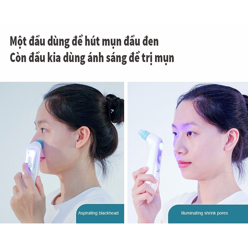 Máy hút mụn trị mụn ánh sáng xanh blue-light KD802