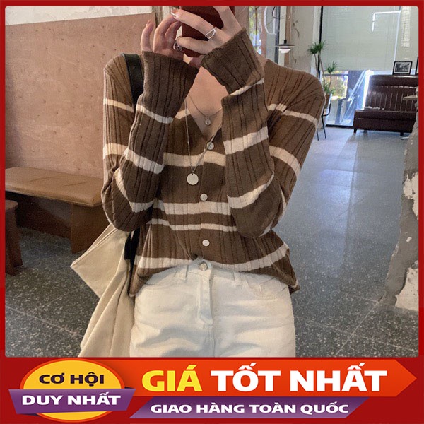 Áo Cardigan Len Cổ Chữ V Siêu Xinh M0215- Violet