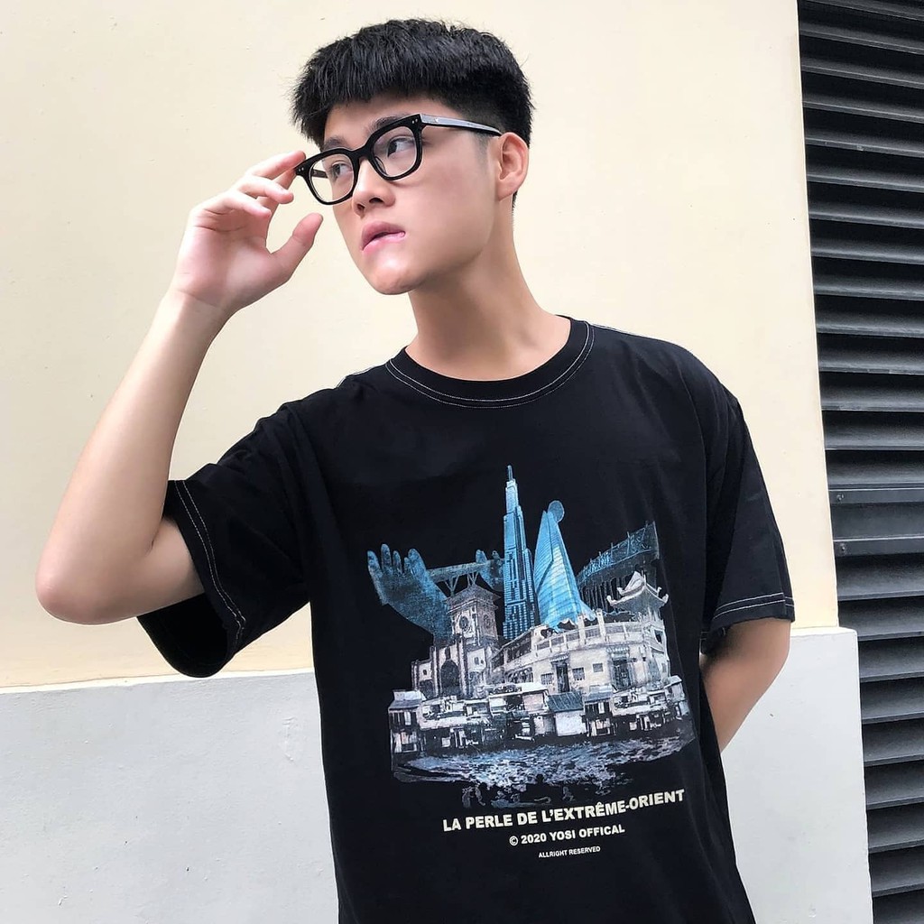 Áo Thun Yosi.club Oversize 100% Cotton VNIME - Black