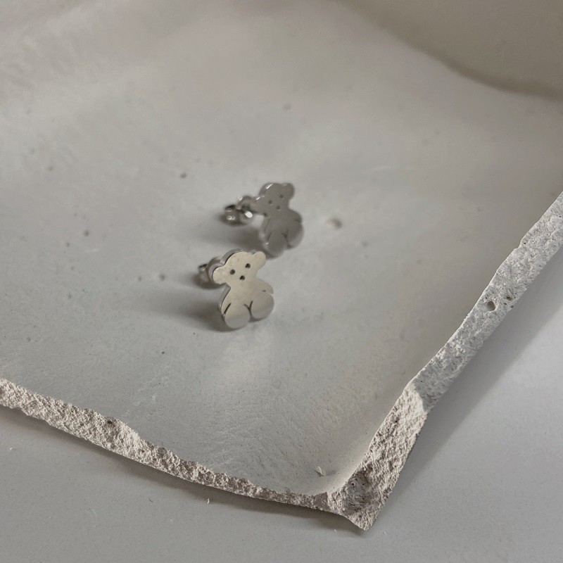 Hoa Tai Mặt Hình Gấu Phong Cách Hip-Hop