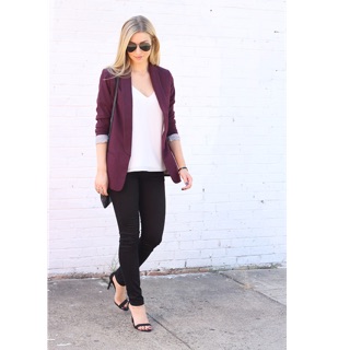 Áo Blazer VNXK F21 màu đỏ đất rất đẹp
